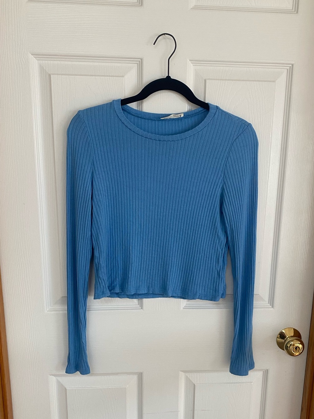 Reformation Jackie Ribbed Knit Cropped Top